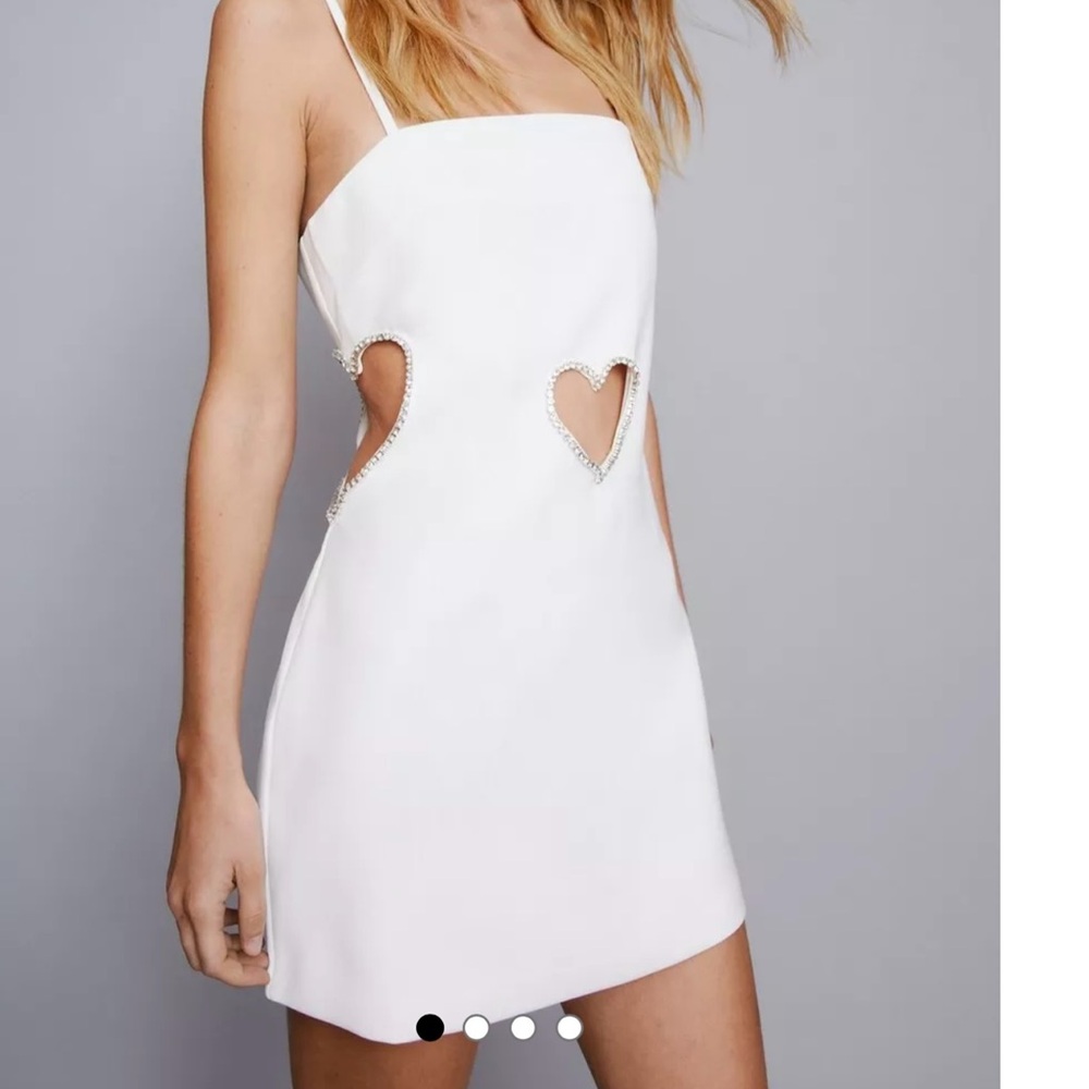 Nasty Gal Heart Cut Out Embellished Dress